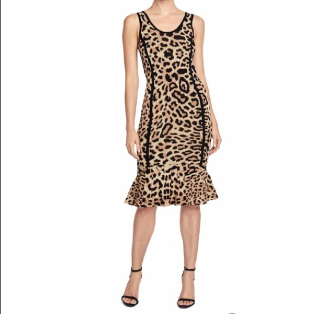 Rachel Roy XS Fitted Sweater Knit Flounce Hem